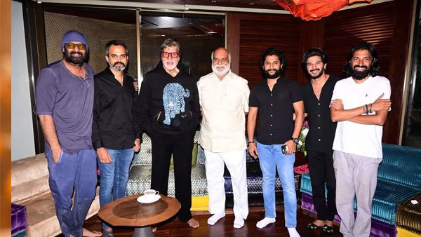 Sr Bachchan, Prabhas, Prashanth Neel, Raghavendra Rao, Nag Ashwin & Others Spotted At Project K's New Office!