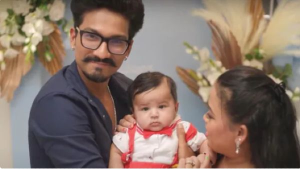 Bharti Singh And Haarsh Limbachiyaa Reveal Son Laksh's Face On His Three Month Birthday