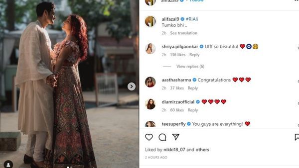 Richa Chadha And Ali Fazal Sangeet Pics Show They Are In Love; See Pics