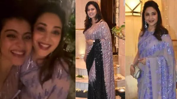 Kajol Had Fun With 'Dancing Queen' Madhuri Dixit At Manish Malhotra's Diwali Party, Watch
