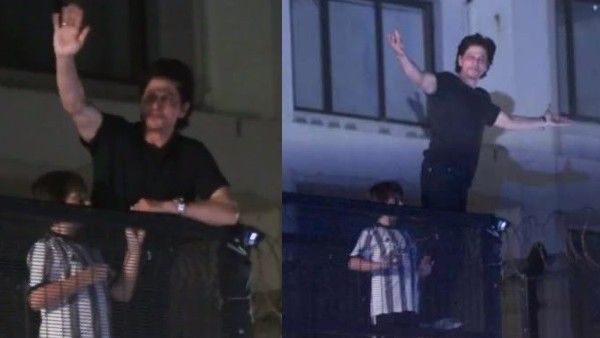 Shah Rukh Khan Treats Fans With A Rare Midnight Appearance On His Birthday; Does His Signature Pose