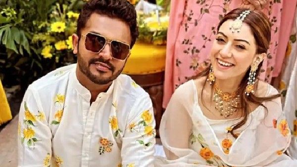 Entertainment News Updates: Hansika Motwani & Sohael Kathuriya Make For a Lovely Couple At Their Haldi