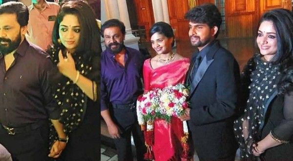 Dileep, Kavya Madhavan Are All Smiles As They Walk Hand-In-Hand In the Wedding Of Saji Nanthyattu’s Son