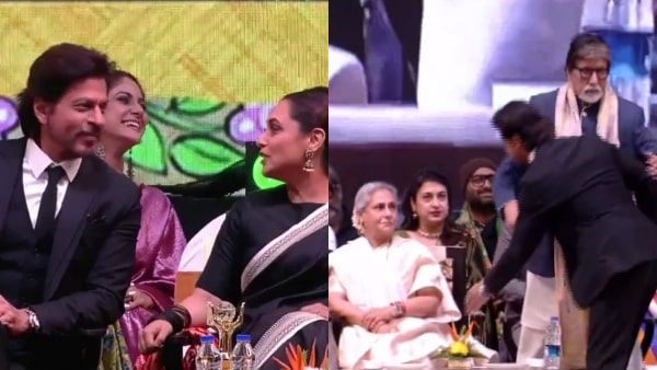 K3G Reunion At KIFF 2022! Shah Rukh Khan Touches Big B, Jaya Bachchan’s Feet On Stage - VIRAL Video
