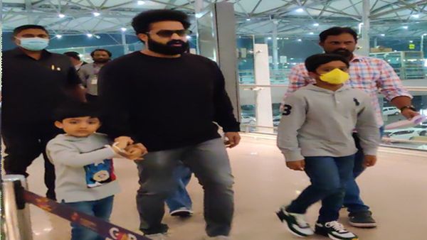 Jr NTR Leaves For A Month-Long Vacation To The USA With Wife Lakshmi Pranathi And Sons In Tow!