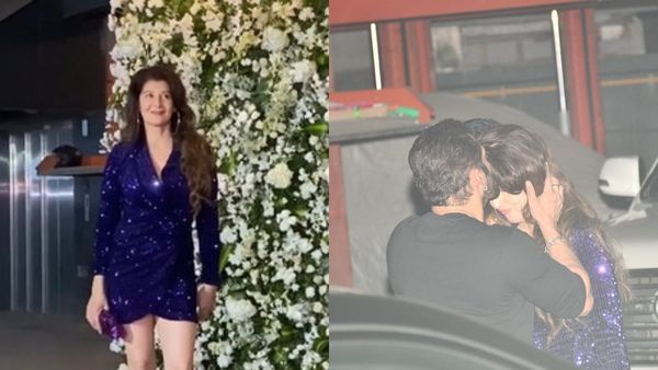 Watch Salman Khan’s Sweet Peck On Ex-GF Sangeeta Bijani’s Forehead Post-Birthday Party