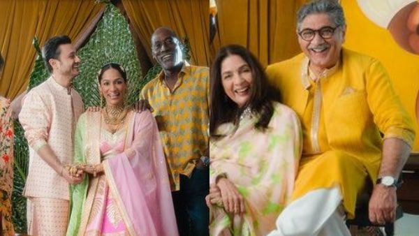 PIC! Neena Gupta Poses With 'Beti Ka Pita' Vivian Richards & 'Pati' Vivek At Masaba Gupta-Satyadeep's Wedding