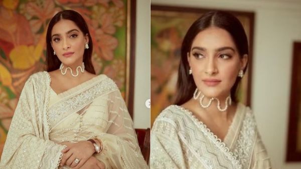 Sonam Kapoor In A Pearl White Saree Is A Delightful Sight For The Sore Eyes; See PICS