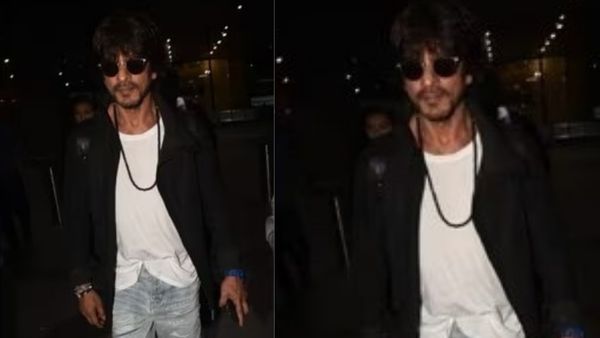 Shah Rukh Khan Slays The Airport Look In White Tee & Blue Jeans As He Wraps Up Dubai Promotions Of Pathaan