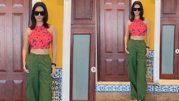 Sunny Leone Gives Girl-Next-Door Vibes In Chic Style Crop Top & Trousers. See Pics