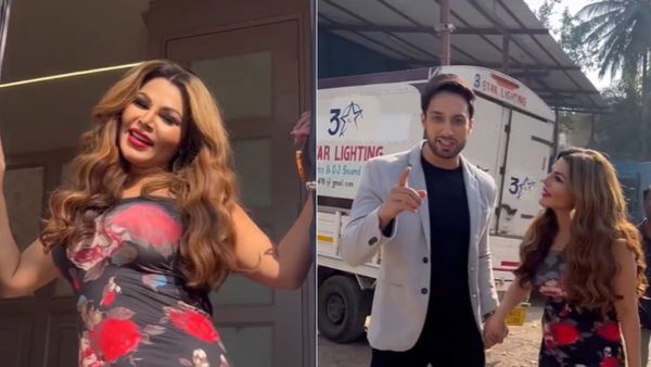 Sirf Khush Rehna Hai: Rakhi Sawant Spotted Giggling With Co-Star On Sets, Netizens Say ‘Naya Bakra...'
