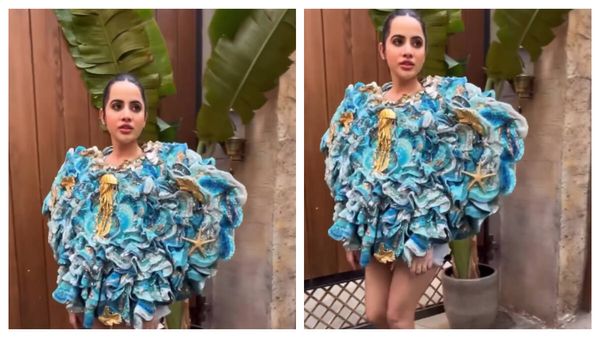 ‘Kal Eyebrows Gayab Aaj Hathh Gayab’: Urfi Javed’s Humongous Ocean-Inspired Top Grabs Attention