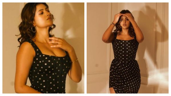 Kachcha Badam Fame Anjali Arora Goes BOLD In A Black Plunging Neckline Bodycon Dress