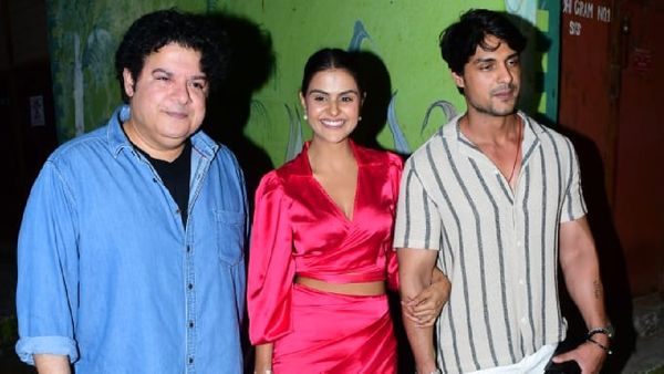 Priyanka Choudhary & Ankit Gupta Pose Hand In Hand As They Step Out To Meet Sajid Khan; See Pics