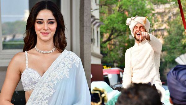 Ananya Panday Shimmers In Pastel Blue Saree At Cousin Alanna's Wedding, Groom Ivor McCray Dances At Baraat