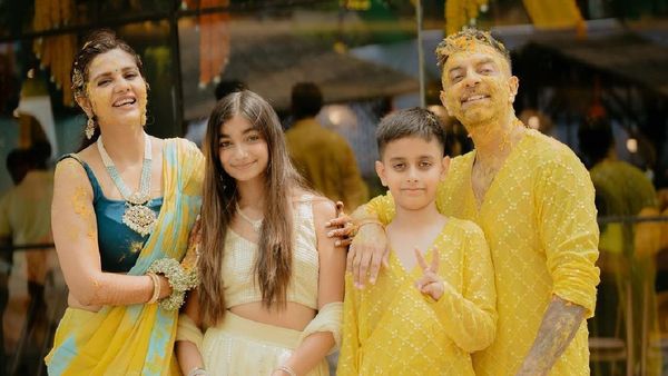 Dalljiet & Nikhil Patel’s Haldi Is All About Love, Family & Happy Moments; Barun Sobti, Sunayana Among Guests