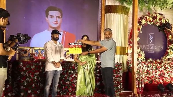 NTR 30 Official Launch: Jr NTR, Janhvi Kapoor, Prashanth Neel & SS Rajamouli Attend Ceremonial Puja, SEE PICS