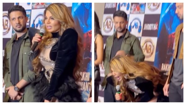 Rakhi Sawant Screams, Breaks Down During Song Launch Of ‘Jhootha’, Netizens Call Her ‘Overacting Ki Dukaan’