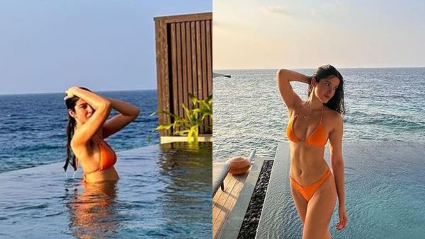 Fan Says ‘Kattai Zahar' As Shanaya Kapoor Drops Gorgeous Beach Body Pics In Orange Bikini From Maldives Vacay
