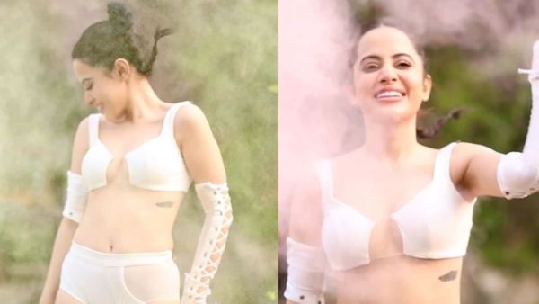 Urfi Javed Wishes Fans On Holi Wearing WACKY White Outfit; Netizens Say ‘Bandage Karva Liya..'