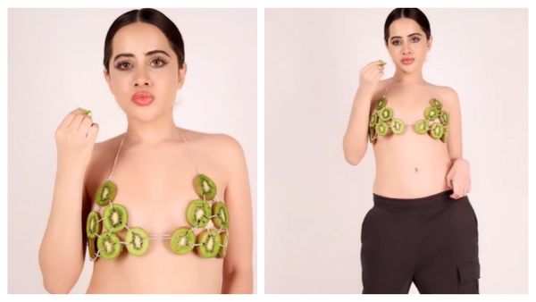 Urfi Javed BARES It All Again, Covers Modesty With Kiwis; Netizens React, “Devi Aap Kuch Bhi Kar Sakte Ho”