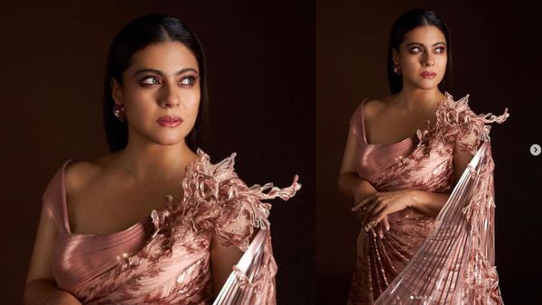 Kajol Stuns In Rose-Gold Custom-Made Saree Gown For Recent Award Function That Comes At This WHOPPING Price