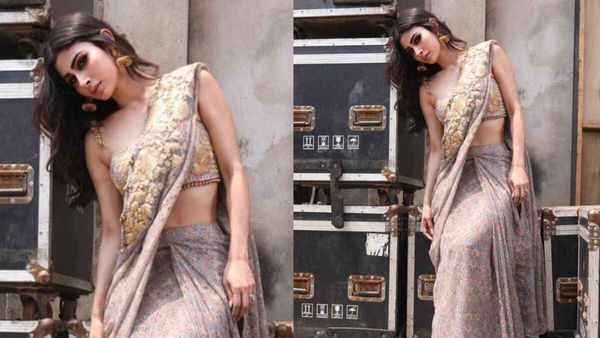 Naagin Star Mouni Roy Channels Her Inner Fashionista In A Gorgeous Georgette Saree For A Photoshoot. See PICS!