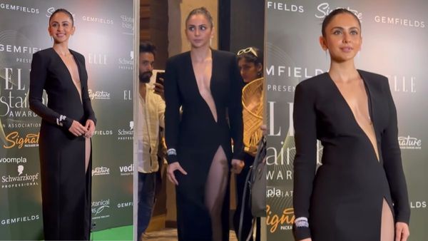 TROLLED! Rakul Preet Singh Oozes Oomph In Low Neckline Black Dress, Netizens Say, Slowly Slowly Sab Urfi Ban..