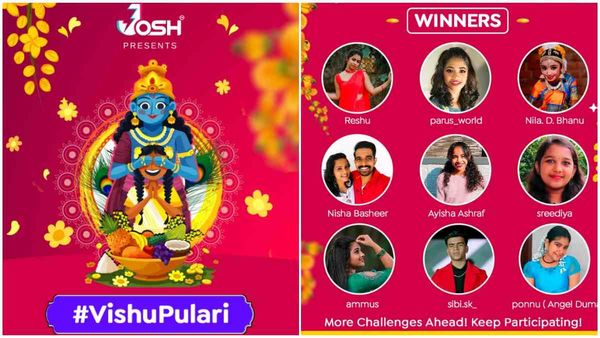 Josh App Celebrated Vishu, Winners got Gold Coins… Vouchers And More
