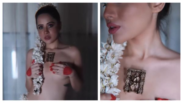 Urfi Javed Goes TOPLESS, Covers Modesty With Hands & Wears A Gajra Skirt, Netizens Say ‘Isko Sharam Aa…’