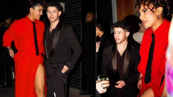 Priyanka Chopra STUNS In A Red Shirt Gown For Met Gala After Party, Hubby Nick Jonas Compliments In Black