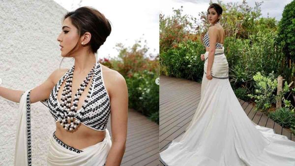 Replica Of Sharmila Tagore: Fans Laud Sara Ali Khan's Fusion Vintage Saree-Style Look For Cannes Day 2