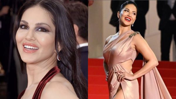 Cannes 2023: After Shimmery Velvet Gown, Sunny Leone Sizzles In Sexy Gown With Risque Thigh-High Slit