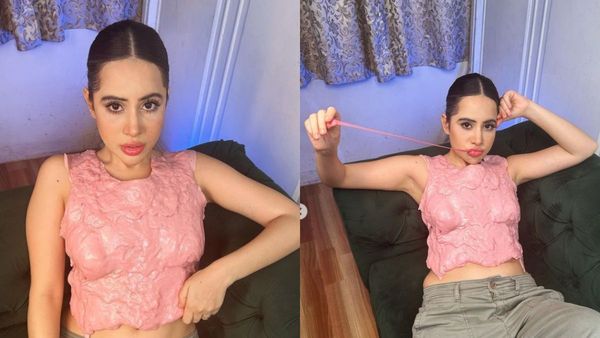 Uorfi Javed Wears Weirdest Outfit Made Out Of Chewing Gum, Leaves Netizens In Disgust: Next Time Pan Or Gutka