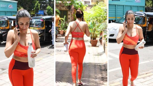 Malaika Arora Clicked Outside Gym In SHEER Tangerine Athleisure, Sports Bra; TROLLERS Remember Her ‘Duck Walk'