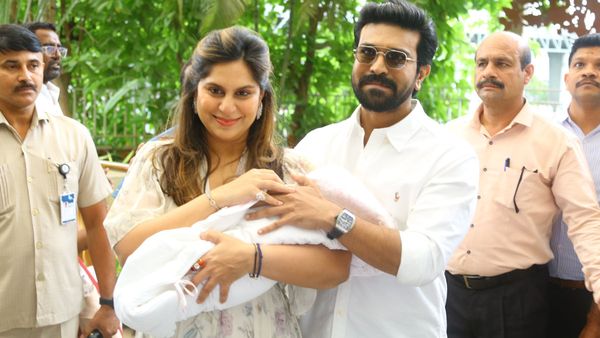 Ram Charan & His Wife Upasana Step Out With Their Baby Girl For The First Time After Delivery; See PICS HERE