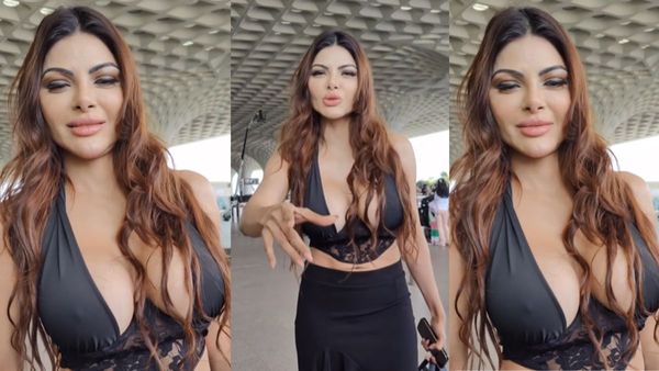 Cringey & Cheap: Netizens TROLL Sherlyn Chopra For Nip Show At Airport As She Raps For Paps; Watch VIRAL Video