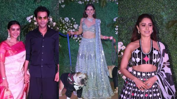 Sonnalli Seygall Reception: Actress Poses With Her Pet Dogs; Rajkumar Rao, Nushrratt Bharuccha Attend In Style