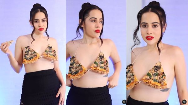 Garma Garam Vada Pav Bhi Lagalo: Uorfi Javed Wears BIZARRE Bikini Top Made With Pizza Slices, Netizens React
