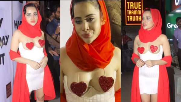 Urfi Javed At It Again! Hides Her B**BS With Hearts; Netizens Call Her ‘Besharam’: Check Out Viral Video