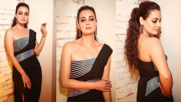 Dia Mirza Stuns In Black One-Shoulder Amit Aggarwal Gown At A Recent Award Show; See Diva's Breathtaking Pics