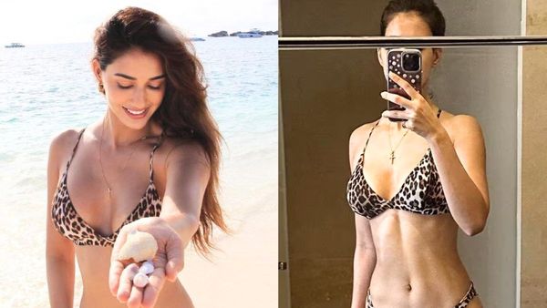 HOT! Disha Patani Sets Social Media Ablaze With Bathroom Snaps In SKIMPY Leopard Print Bikini; See Pics
