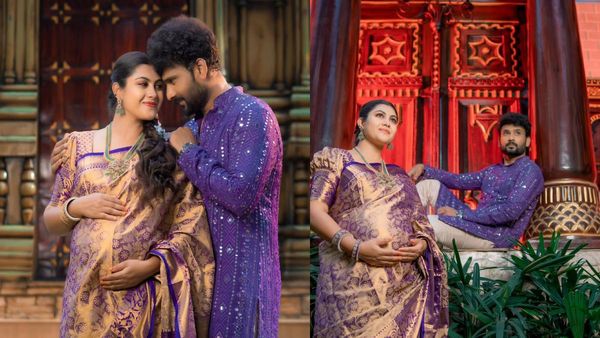 Television Actress Priyanka Naidu Drops Adorable Baby Bump Photoshoot Pics With Actor Spouse Madhu Babu