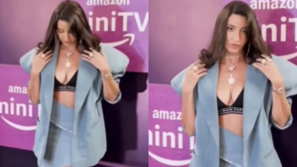 Nora Fatehi Sets Internet Ablaze In Plunging Neckline Top, Mini Skirt & Statement Blazer; Hot Video Goes Viral