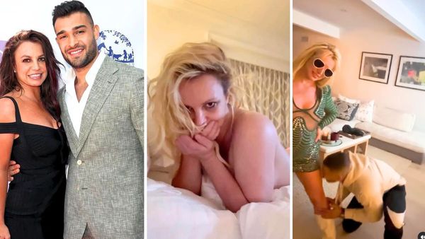 Britney Spears Drops Sultry Video Dancing Topless In Bed, Gets Licked By Unknown Man Amid Divorce Battle
