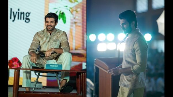 Heartthrob Vijay Deverakonda Meets Students During The Kushi Promotional Tour To Coimbatore