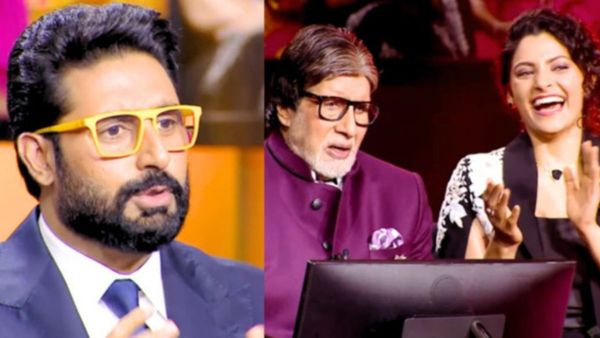 KBC 15: Abhishek Bachchan, Saiyami Kher Fun Rendezvous For Their Upcoming Film 'Ghoomer'