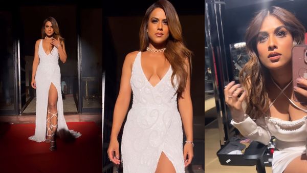 Nia Sharma Ups The Fashion Game In A Sultry Thigh-High Slit Gown With Daring Plunging Neckline: Watch