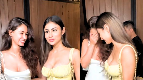 VIRAL VIDEO: BFF Mouni Roy & Disha Patani Spotted Giggling As They Dine Out Wearing SEXY Deep Plunging Outfits