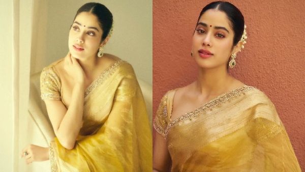 Janhvi Kapoor Carries Forward Sridevi's Legacy With Timeless Elegance In A Beautiful Golden Saree